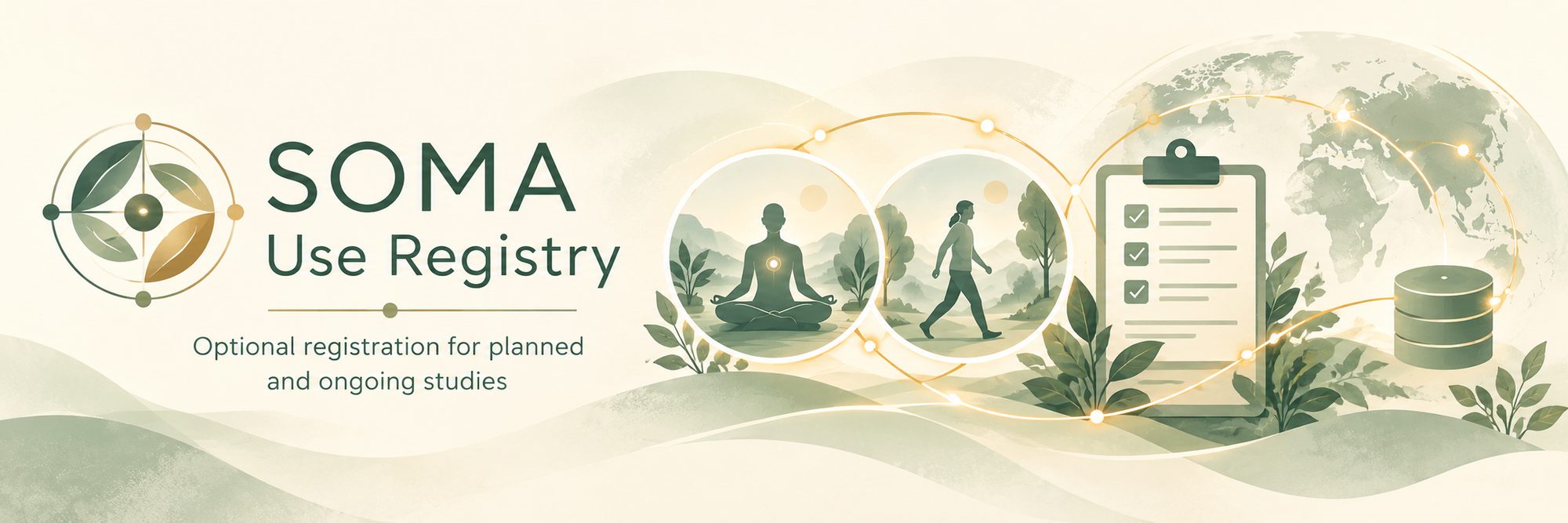 SOMA Use Registry banner representing optional registration of planned and ongoing studies.